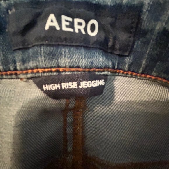 Aero High Rise Stretchy Denim Jeggings Size 4 - Picture 4 of 9